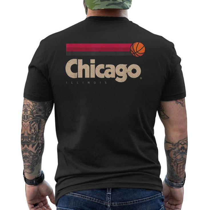 Chicago Basketball B-Ball City Illinois Retro Chicago Men's T-shirt Back Print