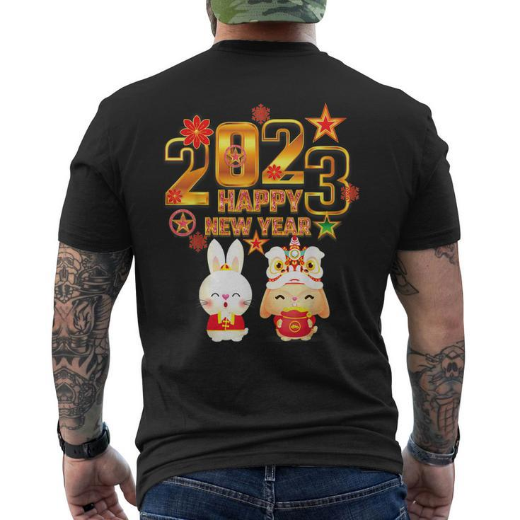 Chinese New Year Clothing Rabbit Chinese New Year 2023 Men's T-shirt Back Print