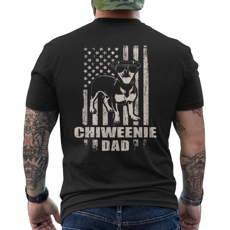 Chiweenie Dad Cool Vintage Retro Proud American Men's T-shirt Back Print