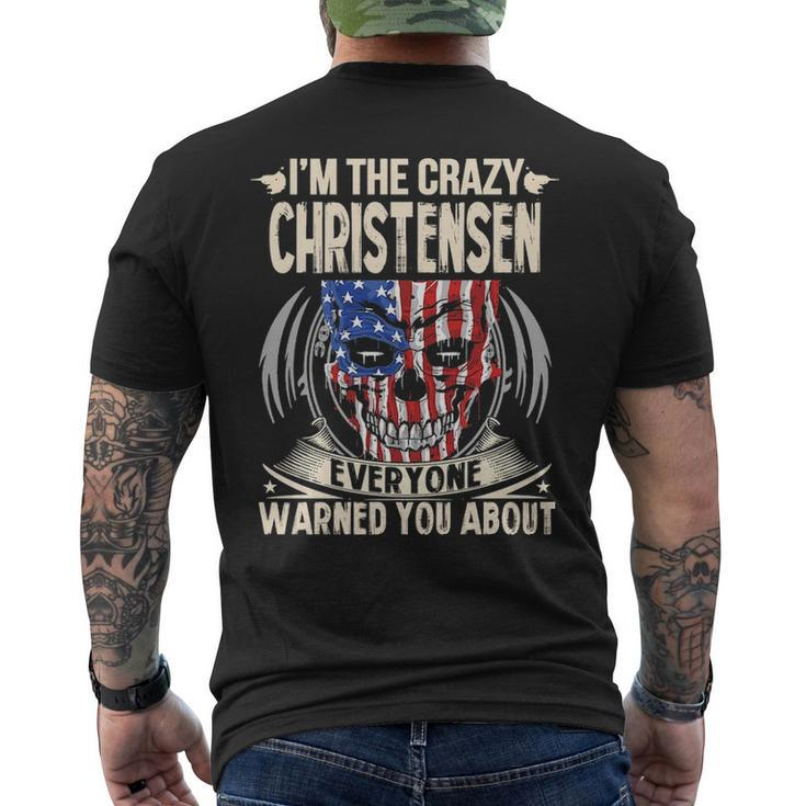 Christensen Name Gift Im The Crazy Christensen Mens Back Print T-shirt