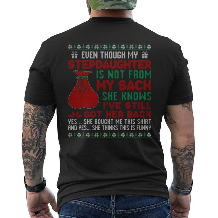 Christmas Bonus Dad Men's Back Print T-shirt