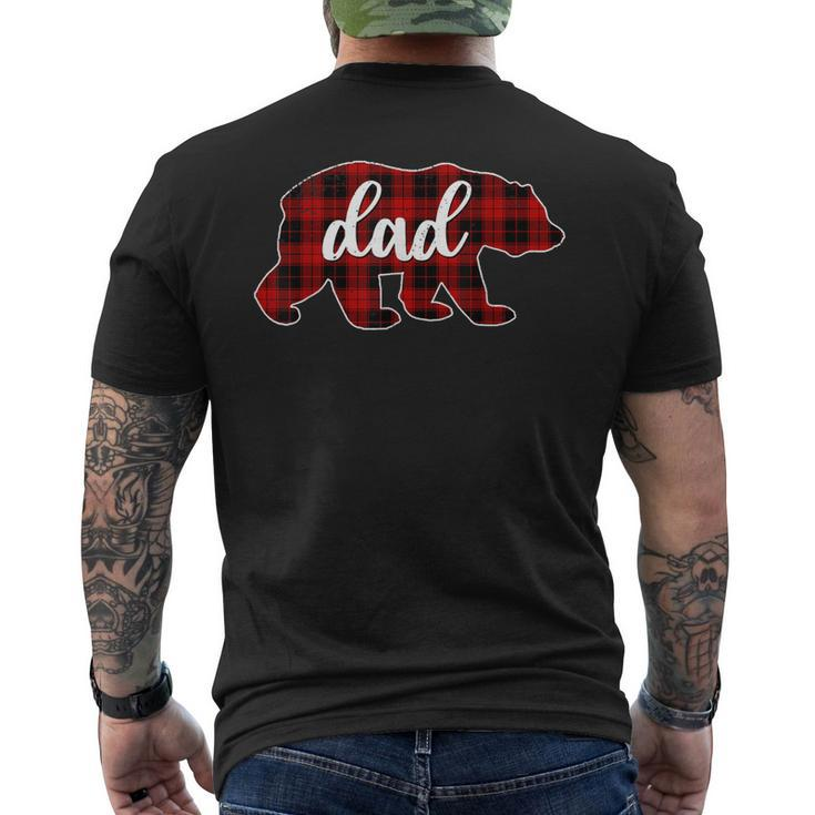 Christmas Red Plaid Dad Buffalo Matching Family Papa Pajama Mens Back Print T-shirt