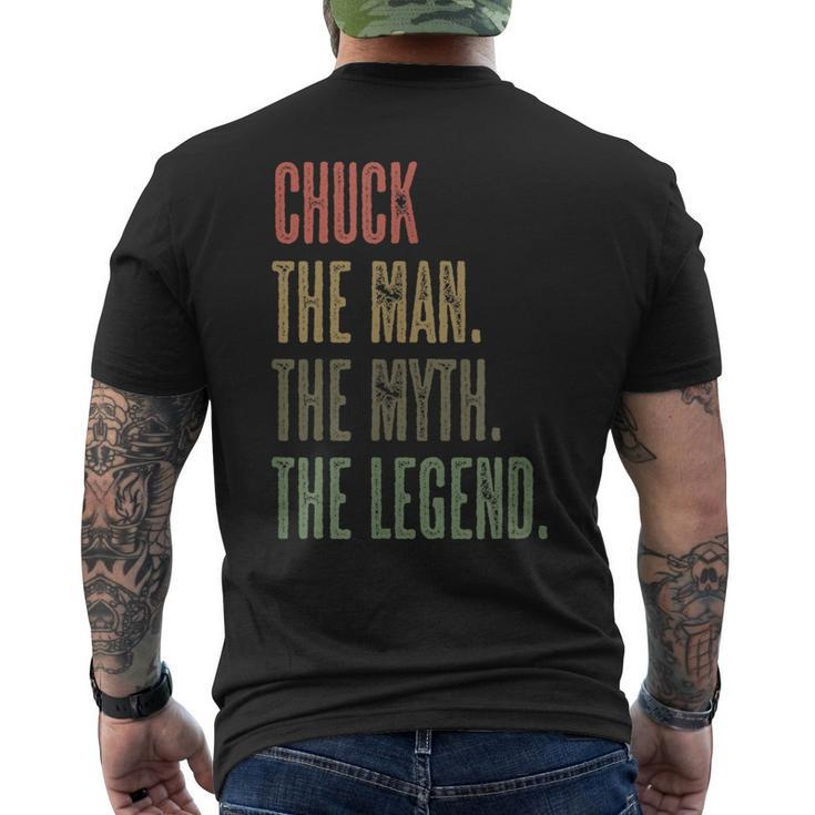 Chuck The Man The Myth The Legend | Funny Mens Boys Name Mens Back Print T-shirt