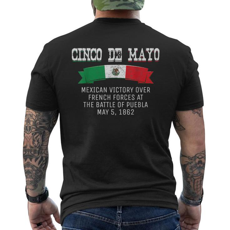 Cinco De Mayo Battle Of Puebla May 5 1862 Mexican Men's Back Print T-shirt