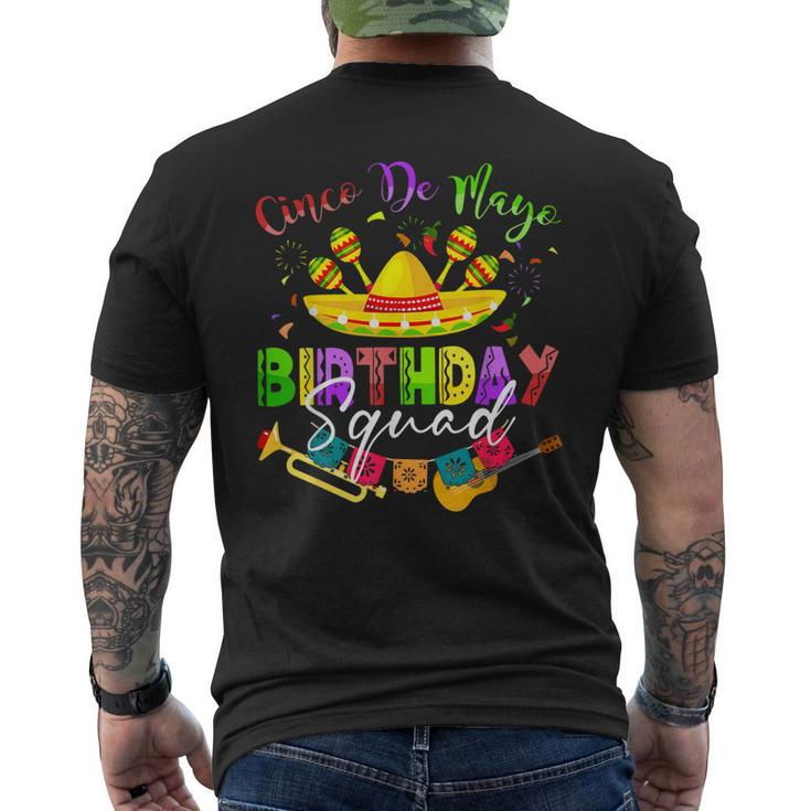 Cinco De Mayo Birthday Squad 2023 Mexican Fiesta Party Men's Back Print T-shirt