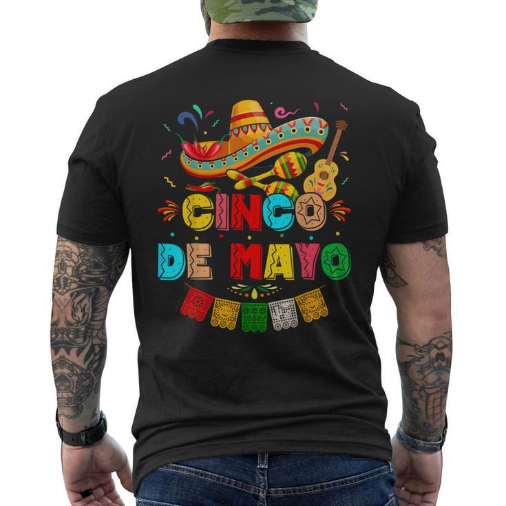 Cinco De Mayo Lets Fiesta 5 De Mayo Squad Fiesta Mexican Men's Back Print T-shirt