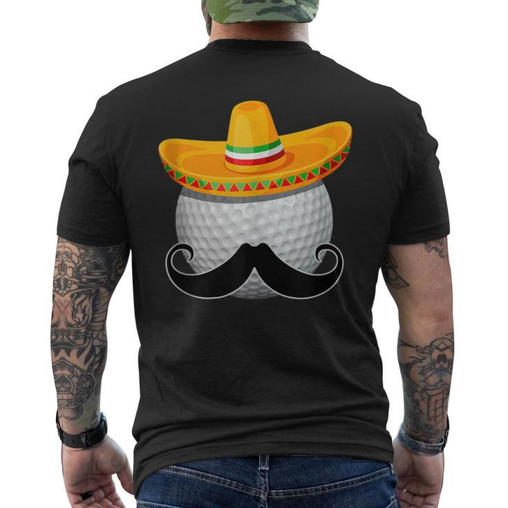 Cinco De Mayo - Golf Ball Mustache Mexican Golf Player Men's T-shirt Back Print