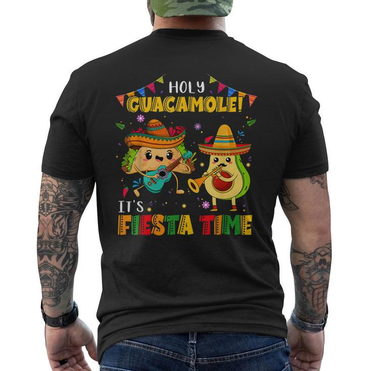 Cinco De Mayo Holy Guacamole Its Fiesta Time Avocado Men's Back Print T-shirt