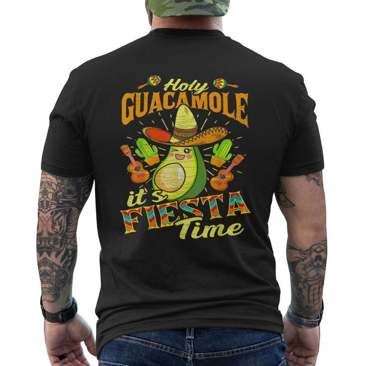 Cinco De Mayo Mexican Holy Guacamole Fiesta Time Men's Back Print T-shirt