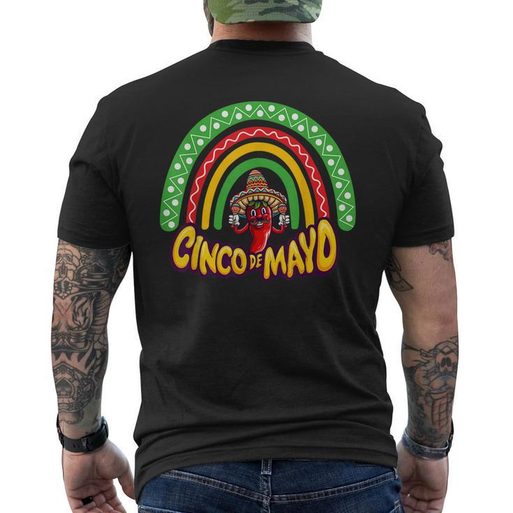 Cinco De Mayo Surprise 5 De Mayo Viva Mexico Sombrero Maraca Men's Back Print T-shirt