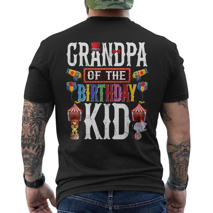 Circus Birthday Grandpa Of The Birthday Kids Men's Back Print T-shirt