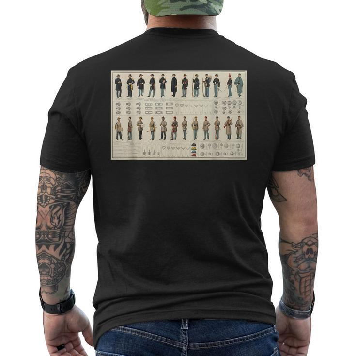 Civil War Uniform DiagramMen's T-shirt Back Print