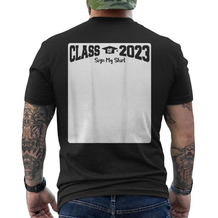 Class Of 2023 - Sign My On Back Men's Back Print T-shirt