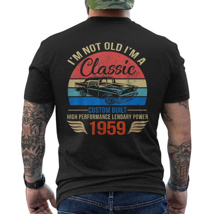 Im Classic Car 64Th Birthday 64 Years Old Born In 1959 Men's T-shirt Back Print