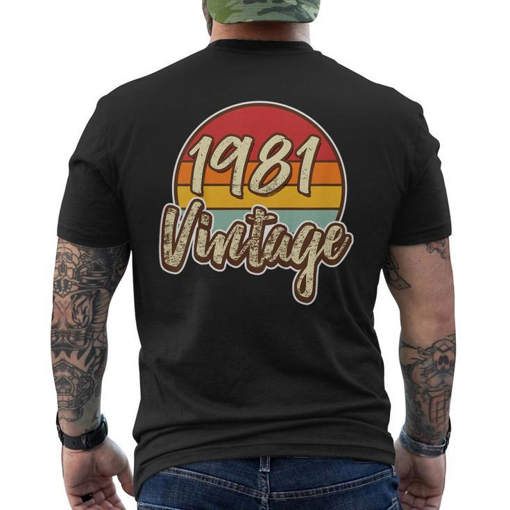 Classic Vintage 38Th BirthdayShirt 38 Years Old 1981 Men's Back Print T-shirt