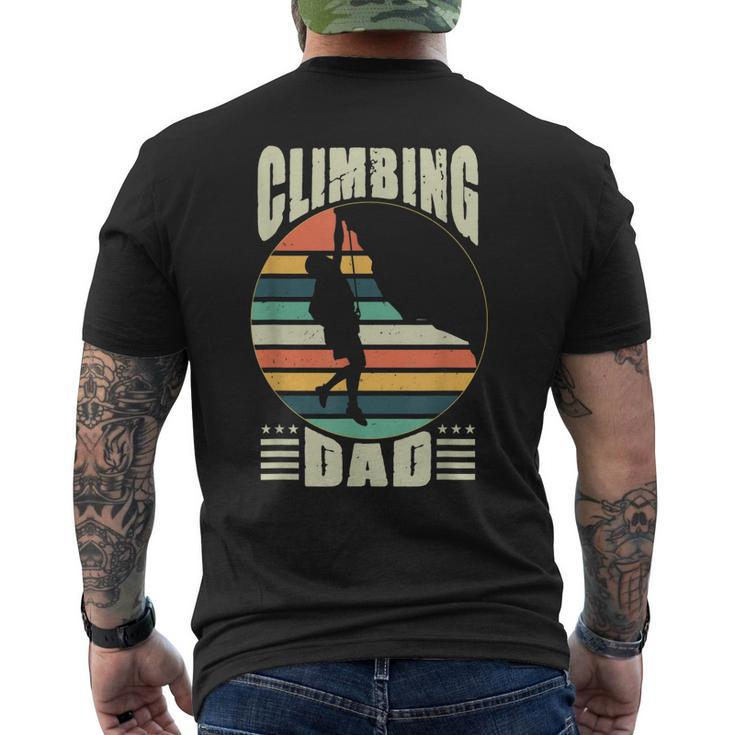 Climbing Dad Expert Mountain Rock Climber Father Gift Mens Back Print T-shirt