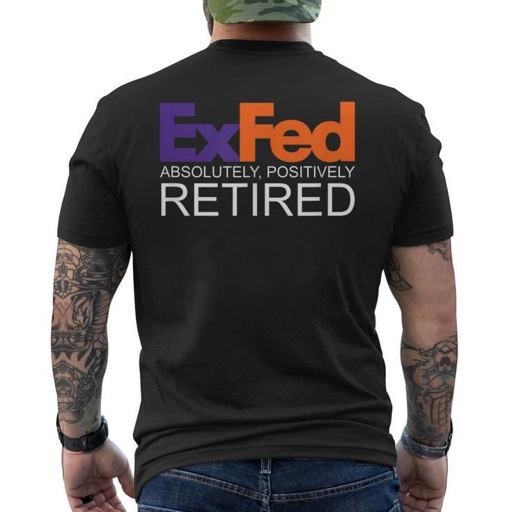 Co-Worker Federal Ex Fed Happy Retirement Party Men's Back Print T-shirt