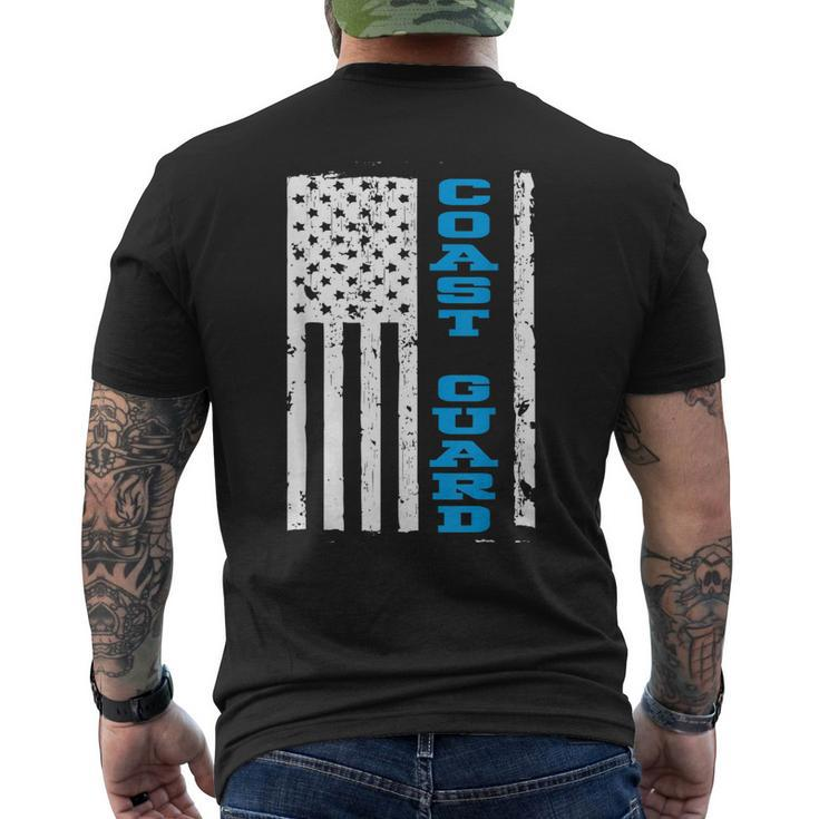 Coast Guard Thin Blue Line Flag American Men's T-shirt Back Print