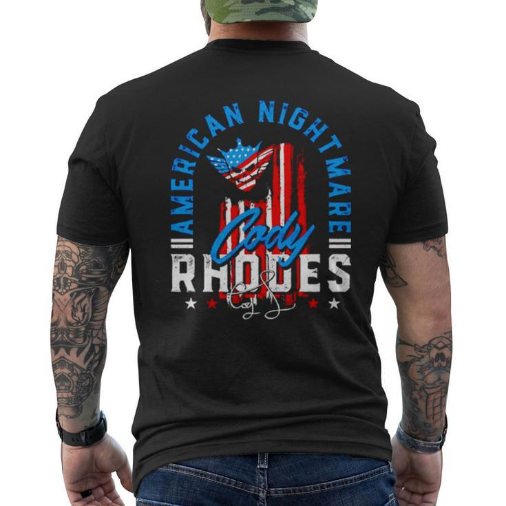 Cody Rhodes American Nightmare Usa Flag Signature Men's Crewneck Short Sleeve Back Print T-shirt