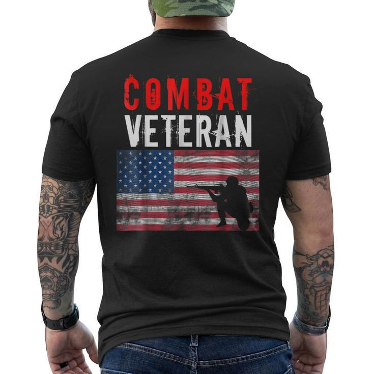 Combat Veteran Us Army Us Navy Us Air Force Men's Back Print T-shirt