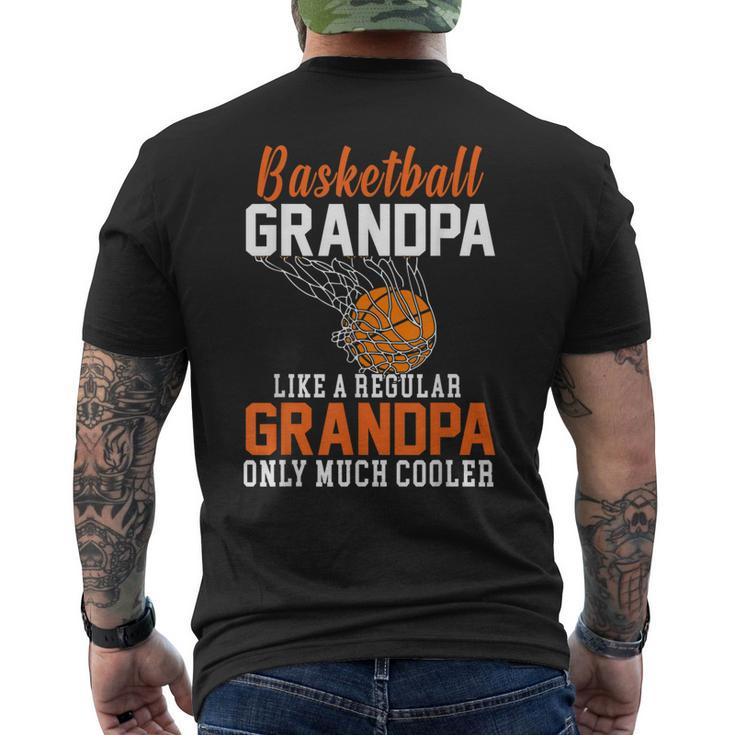 Cool Basketball Grandpa Basketball Grandfather Men's Back Print T-shirt