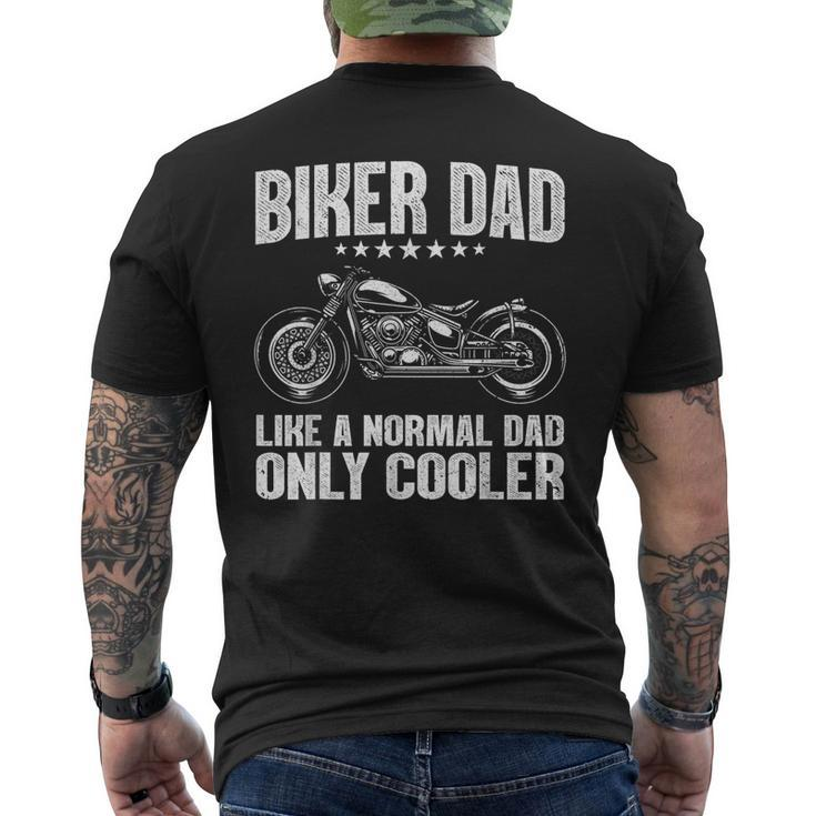 Cool Biker For Dad Men Motorcycling Motorcycle Biker Men's T-shirt Back Print