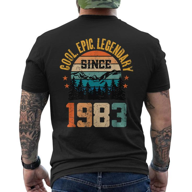Cool Epic Legendary Since 1983 - 40Th Birthday Men's Back Print T-shirt