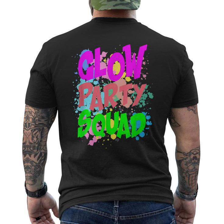 Cool Glow Party Squad Colorful Glow Party Quote Men's Back Print T-shirt