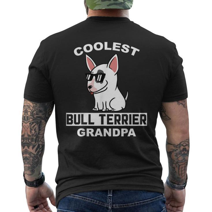 Coolest English Bull Terrier Grandpa Dog Grandfather Men's Back Print T-shirt
