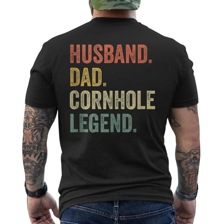 Mens Cornhole Vintage Husband Dad Legend Men's T-shirt Back Print