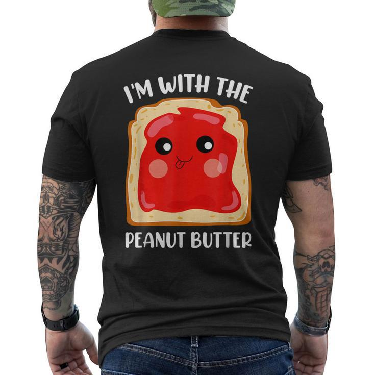 Couple Peanut Butter And Jelly Im With The Peanut Butter Men's Back Print T-shirt