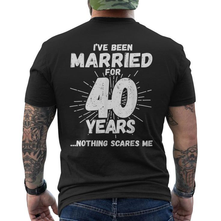 Couples Married 40 Years - 40Th Wedding Anniversary Men's Back Print T-shirt