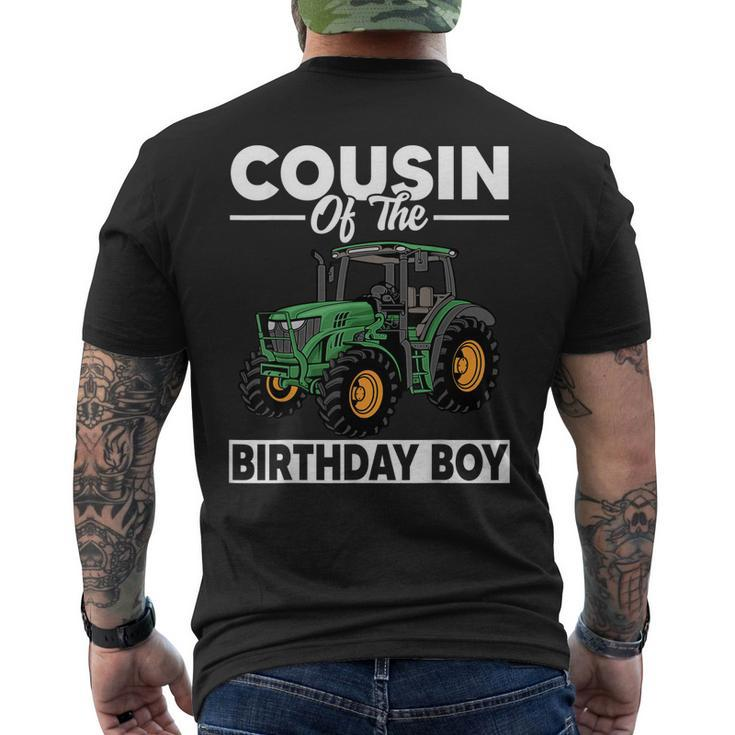 Cousin Of The Birthday Boy Tractor Farm Birthday Party Men's Back Print T-shirt