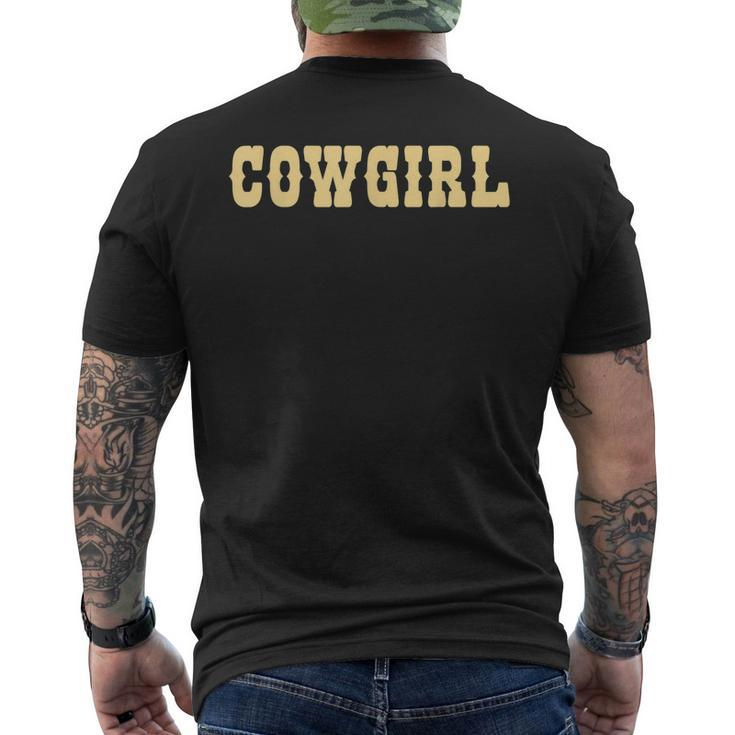 Cowgirl Brown Cowgirl Men's Back Print T-shirt