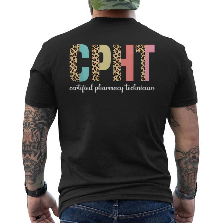 Cpht Leopard Certified Pharmacy Technician Men's Back Print T-shirt
