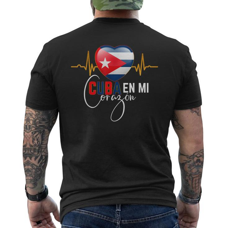 Cuba En Mi Corazon Cuban Pride Men's T-shirt Back Print