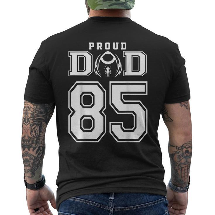 Custom Proud Football Dad Number 85 Personalized For Men Men's Back Print T-shirt