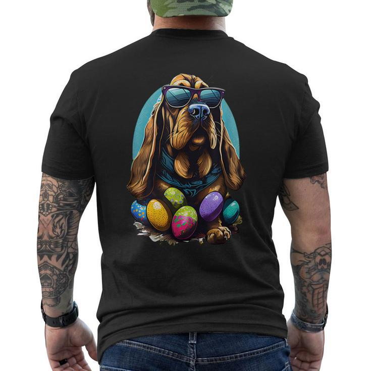 Cute Bloodhound Easter Eggs Dog Costume Womens Mens Kids Men's Back Print T-shirt