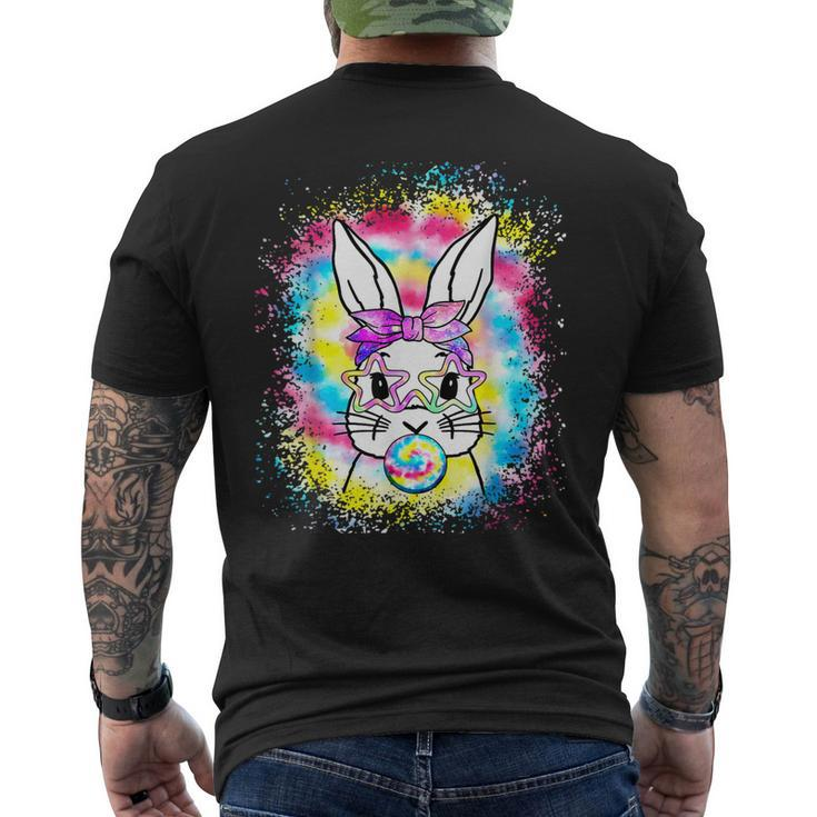 Cute Bunny With Bandana Heart Glasses Bubblegum Easter Day V3 Men's T-shirt Back Print