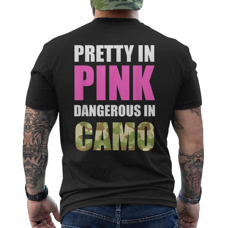 Cute Camoflauge - Pretty In Pink Dangerous In Camo Men's T-shirt Back Print