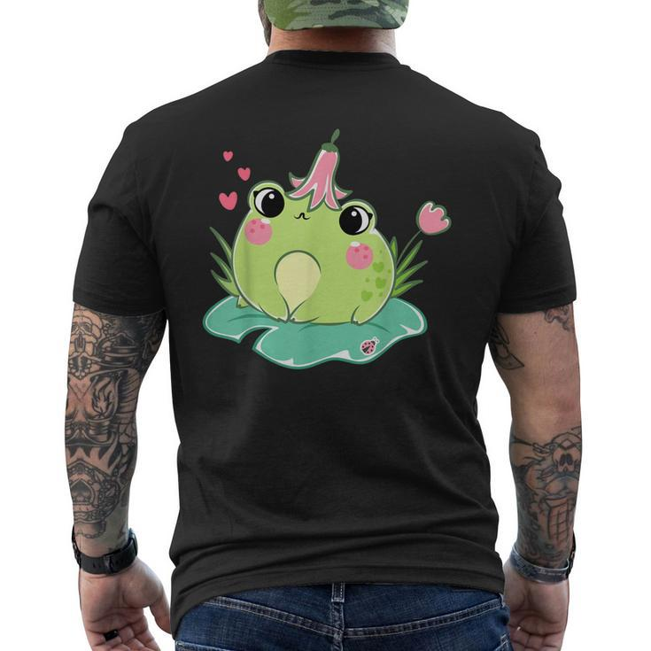 Cute Cottagecore Frog Men's Back Print T-shirt