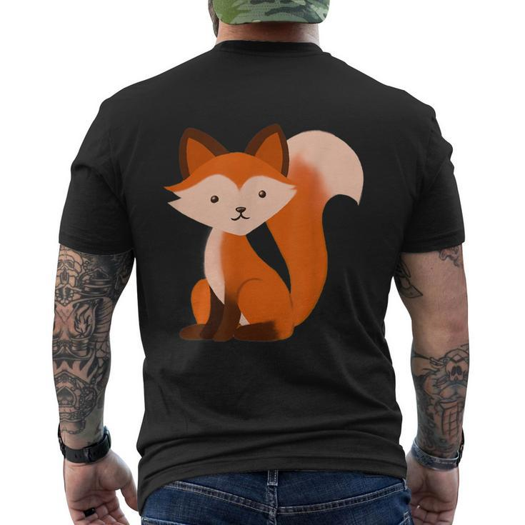Cute Fox - Adorable Illustration - Classic  Mens Back Print T-shirt