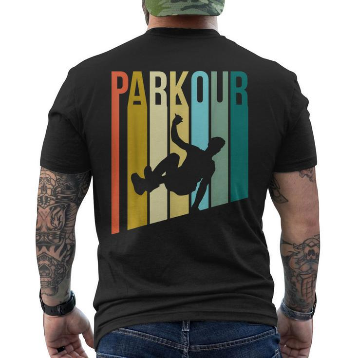Cute Traceur Parkour Retro Traceur Freerunning Silhouette Men's Back Print T-shirt