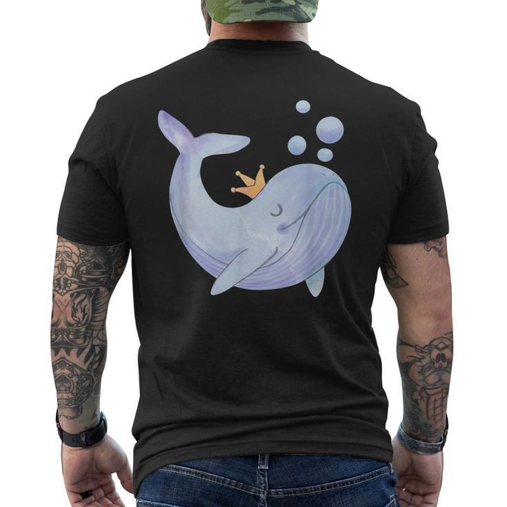 Cute Whale - Illustration - Classic  Mens Back Print T-shirt