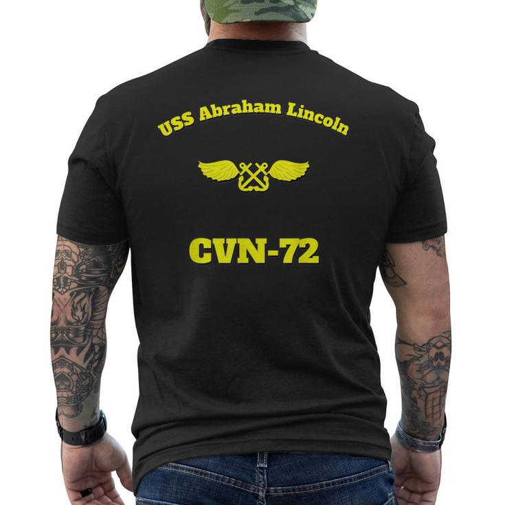 Cvn-72 Uss Abraham Lincoln Aircraft Abe Carrier Print Men's T-shirt Back Print