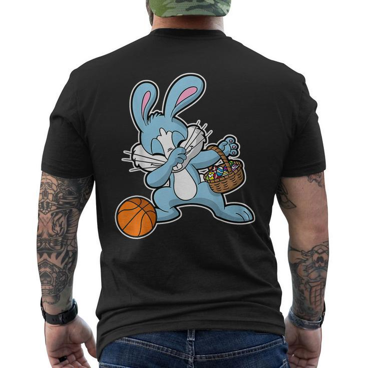 Dabbing Easter Bunny Kids Basketball Basket Stuffer Boys Men's Back Print T-shirt