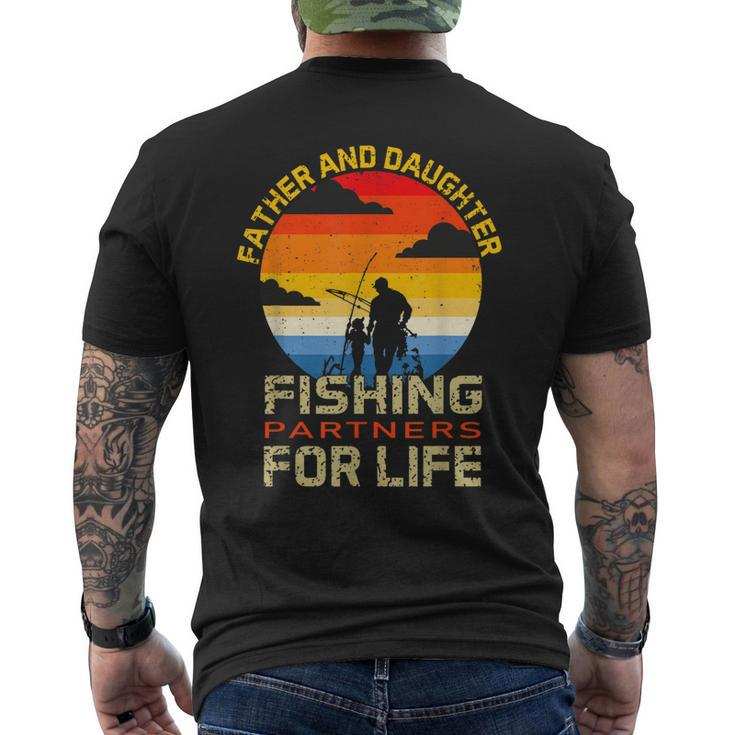 Dad And Daughter Fisherman Daddy Fishing Partners For Life Mens Back Print T-shirt