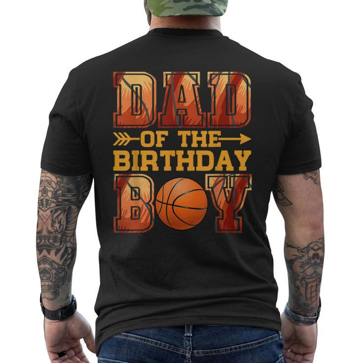 Dad Basketball Birthday Boy Baller B-Day Party Men's T-shirt Back Print