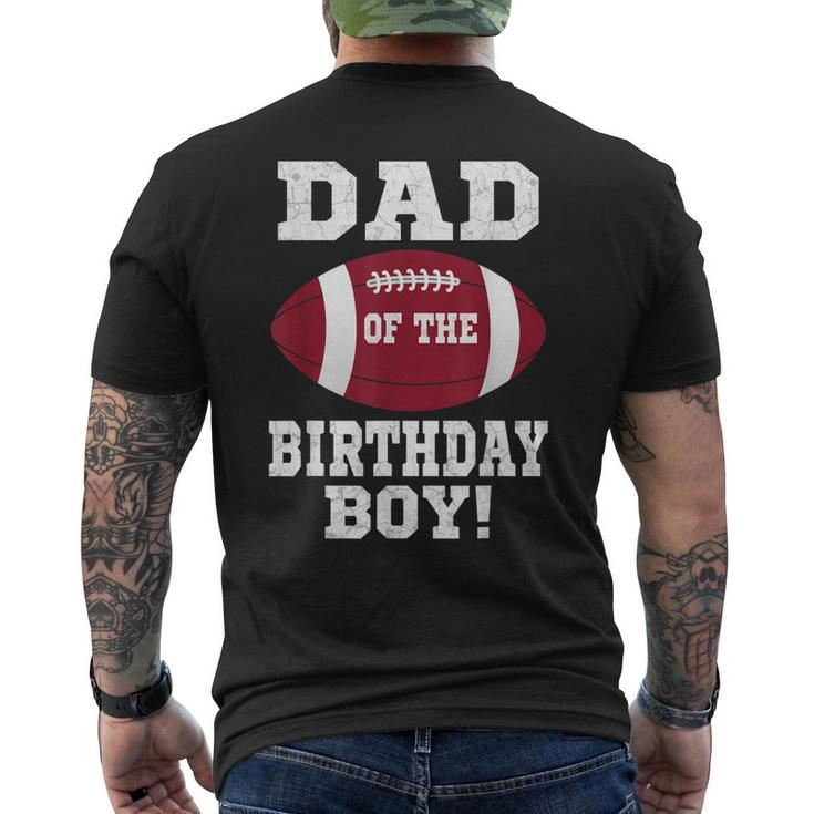 Dad Of The Birthday Boy Football Lover Vintage Retro Men's T-shirt Back Print