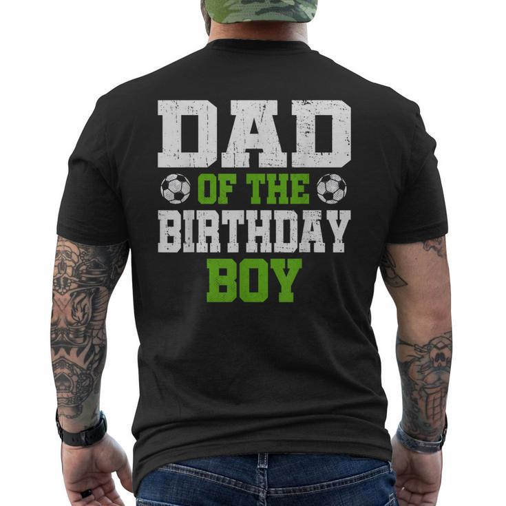 Dad Of The Birthday Boy Soccer Player Vintage Retro Men's T-shirt Back Print